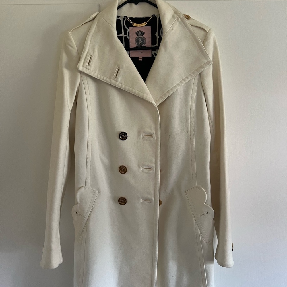 Juicy Couture Cream Trench Coat Timeless Design